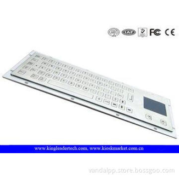 Brushed IP65 Kiosk Metal Industrial Keyboard With Touchpad